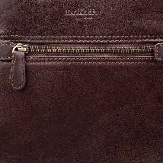 Сумка через плечо Dr.Koffer из натуральной кожи коричневая