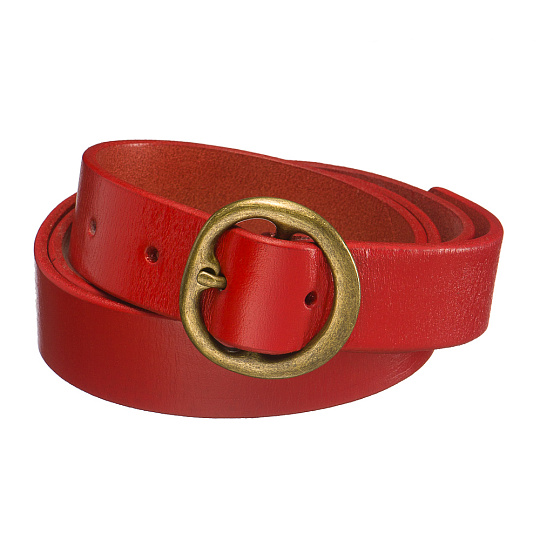Ремень Dr. Koffer из натуральной кожи красный