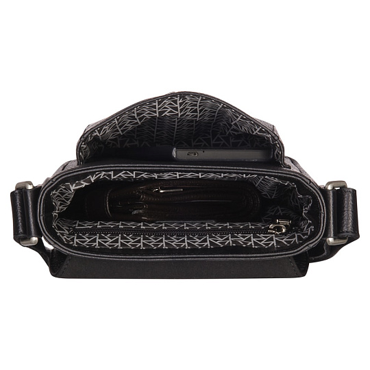 Сумка через плечо Dr.Koffer из натуральной кожи черная