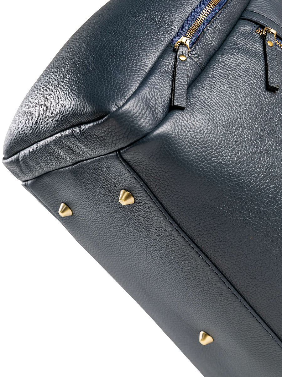 Дорожная сумка Dr. Koffer из натуральной кожи синяя