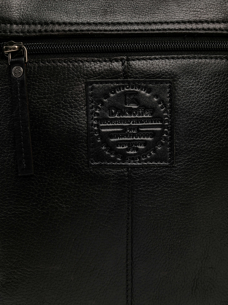 Сумка через плечо Dr.Koffer из натуральной кожи черная