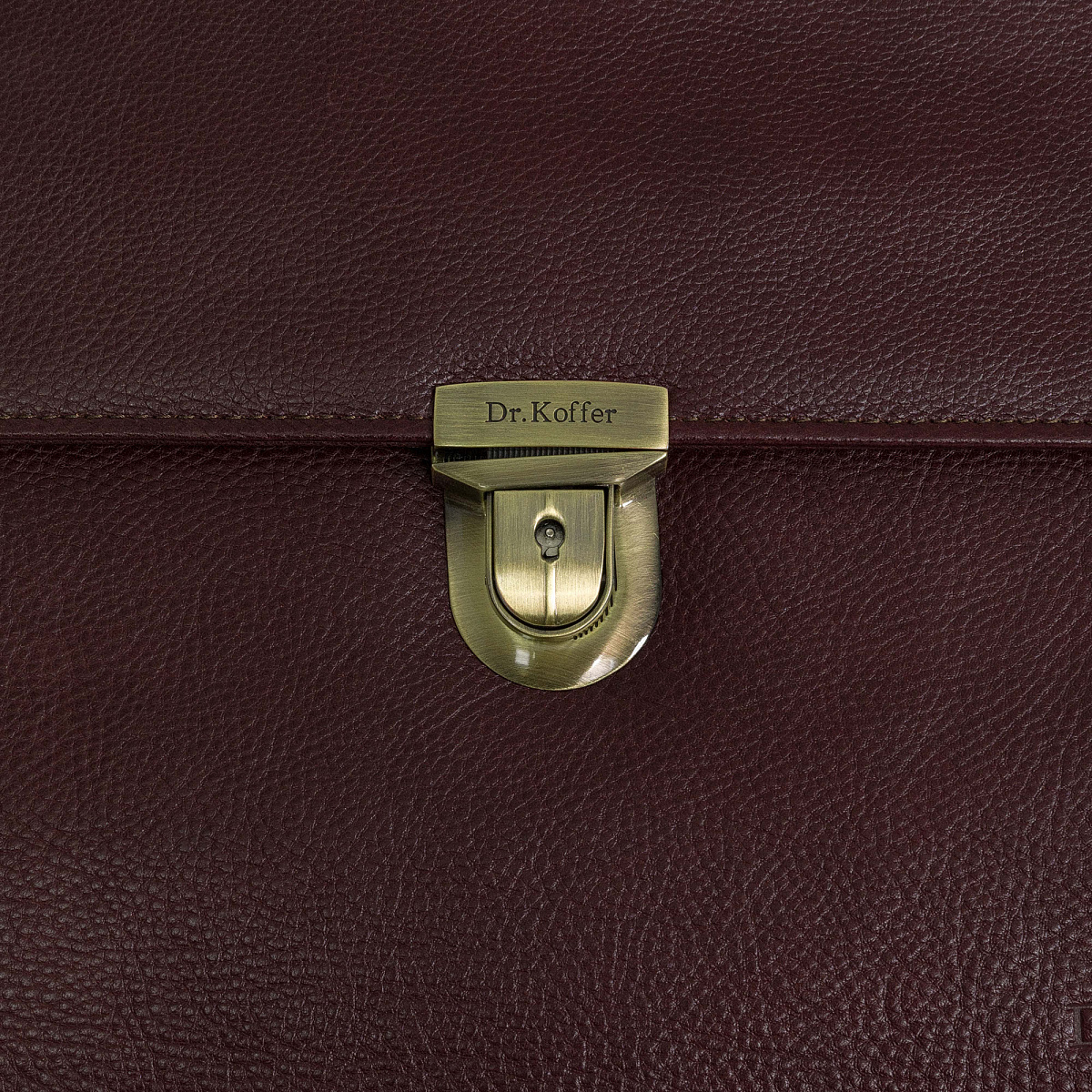 Портфель Dr.Koffer из натуральной кожи темно-коричневый