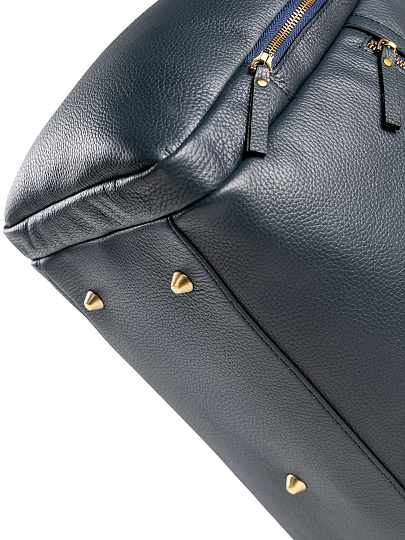 Дорожная сумка Dr. Koffer из натуральной кожи синяя