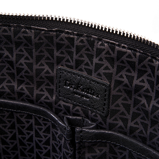 Деловая сумка Dr.Koffer из натуральной кожи черная