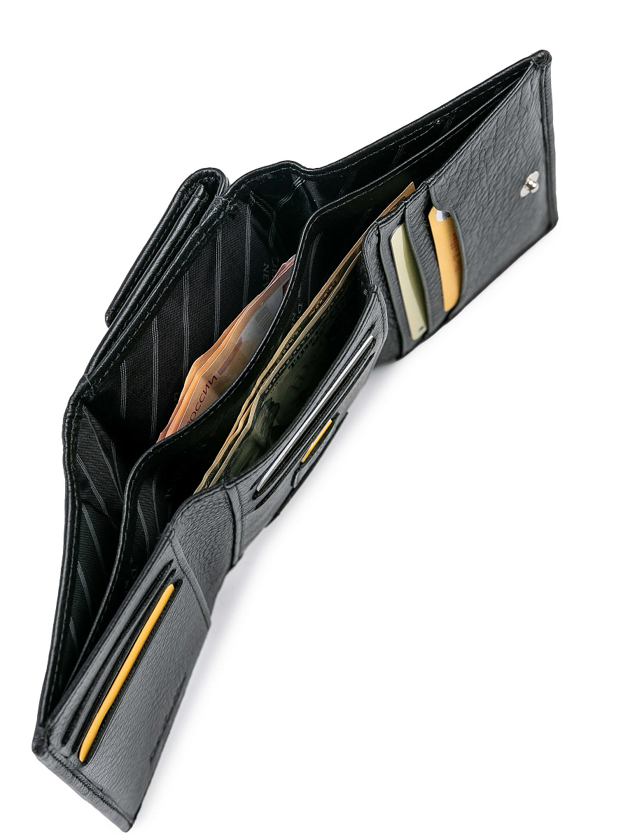 Портмоне Dr.Koffer из натуральной кожи черное