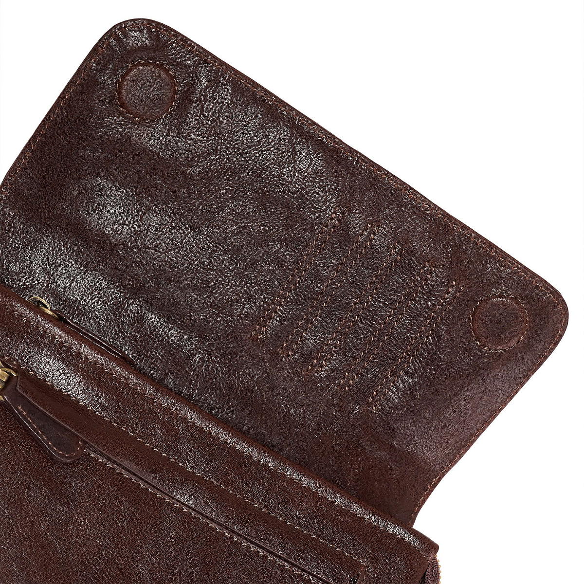 Сумка барсетка из натуральной кожи Dr. Koffer коричневая