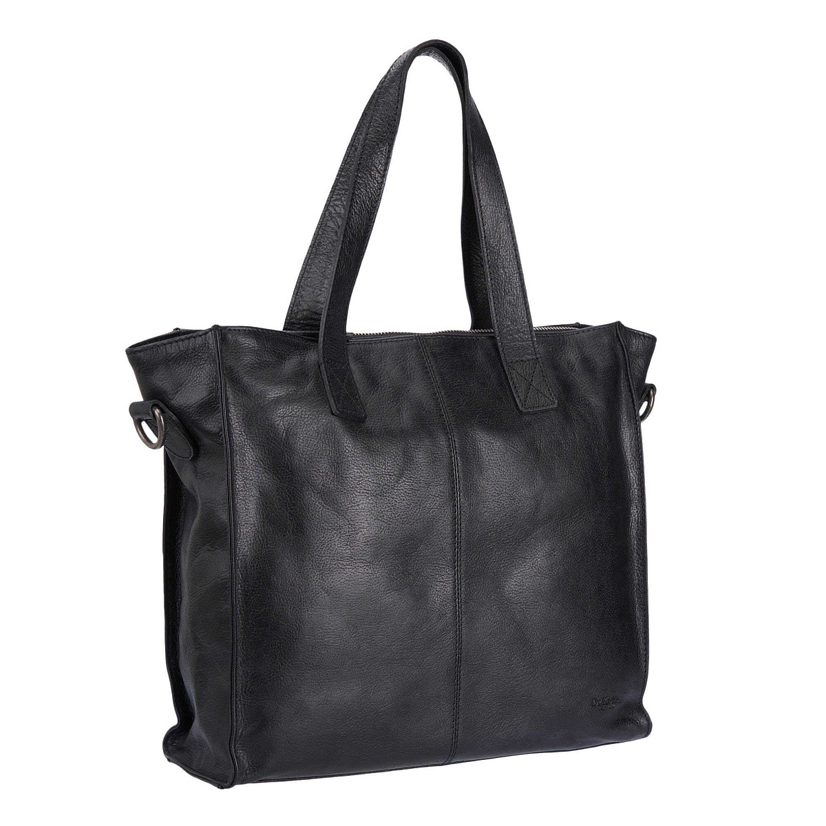 Деловая сумка Dr.Koffer из натуральной кожи черная