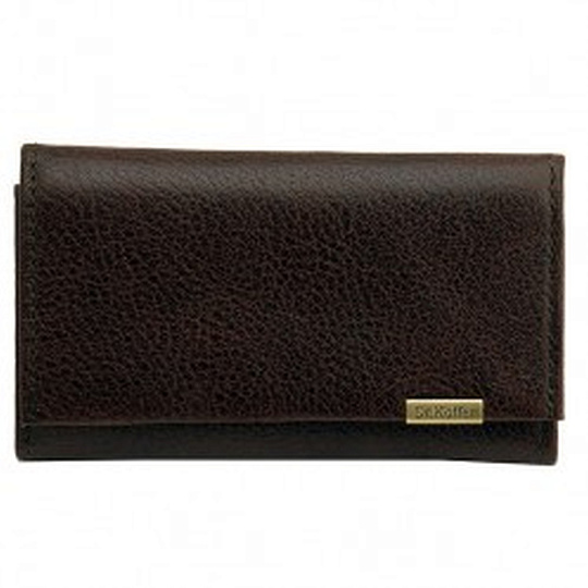 Ключница Dr.Koffer из натуральной кожи темно-коричневая