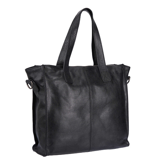 Деловая сумка Dr.Koffer из натуральной кожи черная