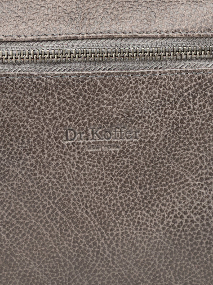 Сумка на пояс Dr. Koffer из натуральной кожи серая