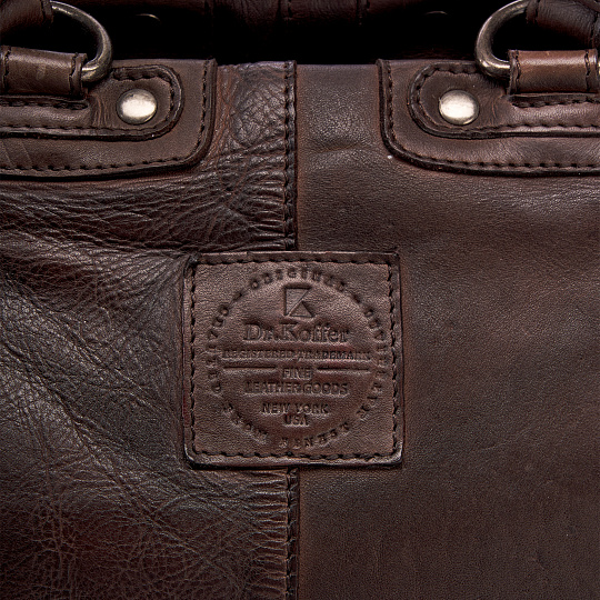 Сумка дорожная Dr.Koffer из натуральной кожи коричневая