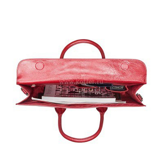 Женская красного цвета сумка с элегантным тиснением и миниатюрным клапаном на скрытых магнитах Dr.Koffer B402138A-117-03
