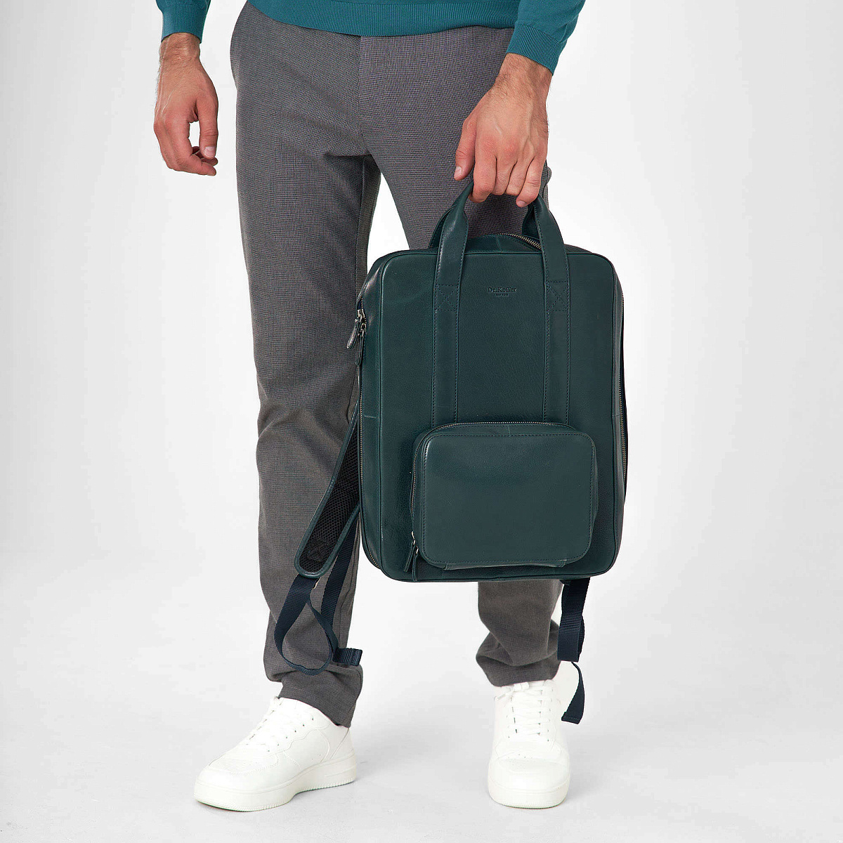 Рюкзак Dr.Koffer из натуральной кожи синий