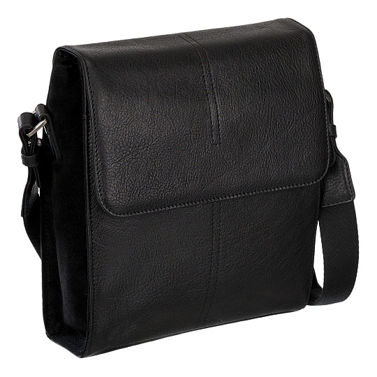 Сумка через плечо Dr.Koffer из натуральной кожи черная