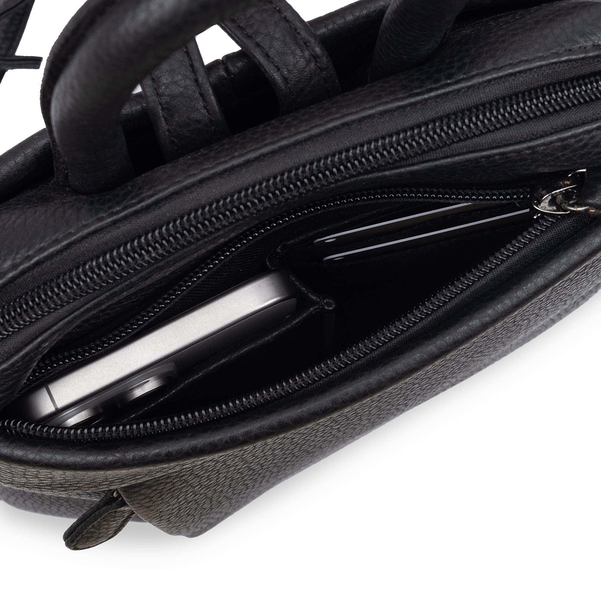 Рюкзак Dr.Koffer из натуральной кожи черный