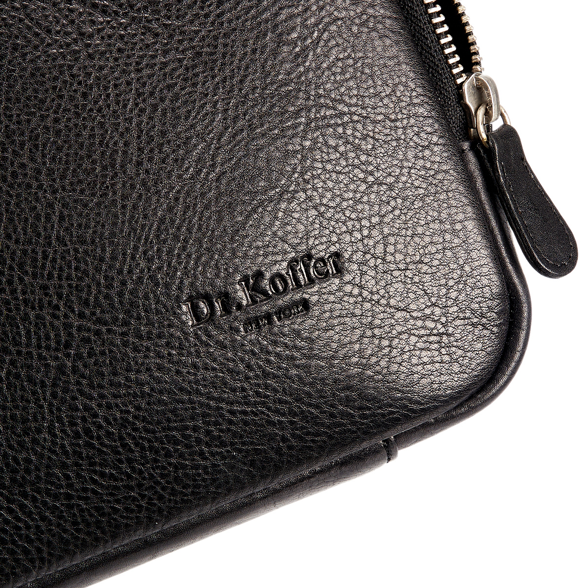 Сумка через плечо Dr.Koffer из натуральной кожи черная