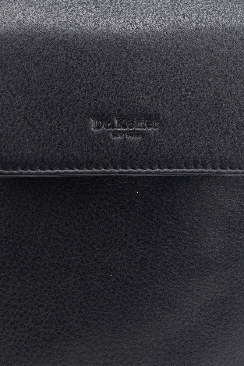 Сумка через плечо Dr.Koffer из натуральной кожи черная