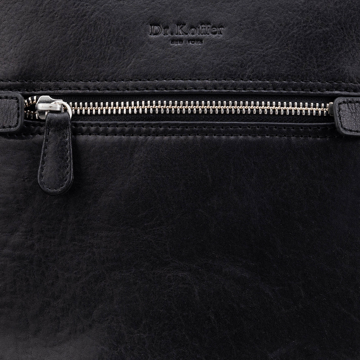 Сумка через плечо Dr.Koffer из натуральной кожи черная