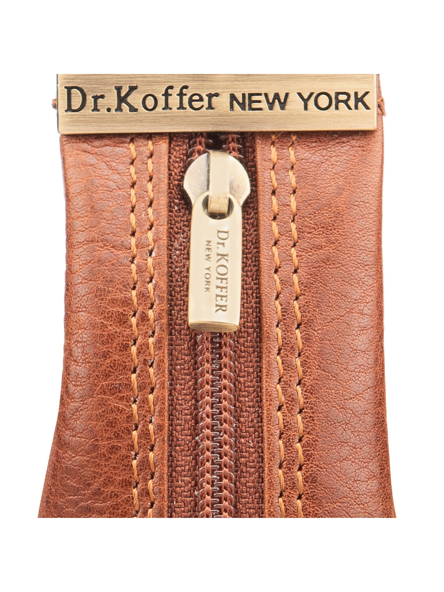 Коричневая ключница из натуральной кожи Dr. Koffer