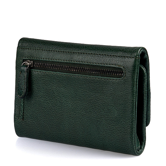 Портмоне Dr.Koffer из натуральной кожи зеленое