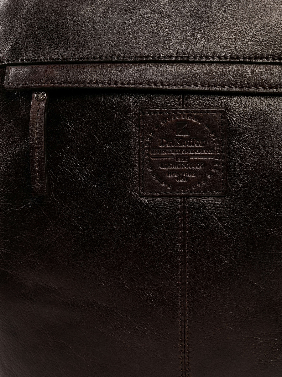 Сумка через плечо Dr.Koffer из натуральной кожи коричневая