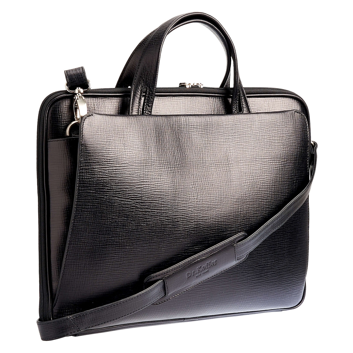 Женская сумка Dr.Koffer из натуральной кожи чёрная