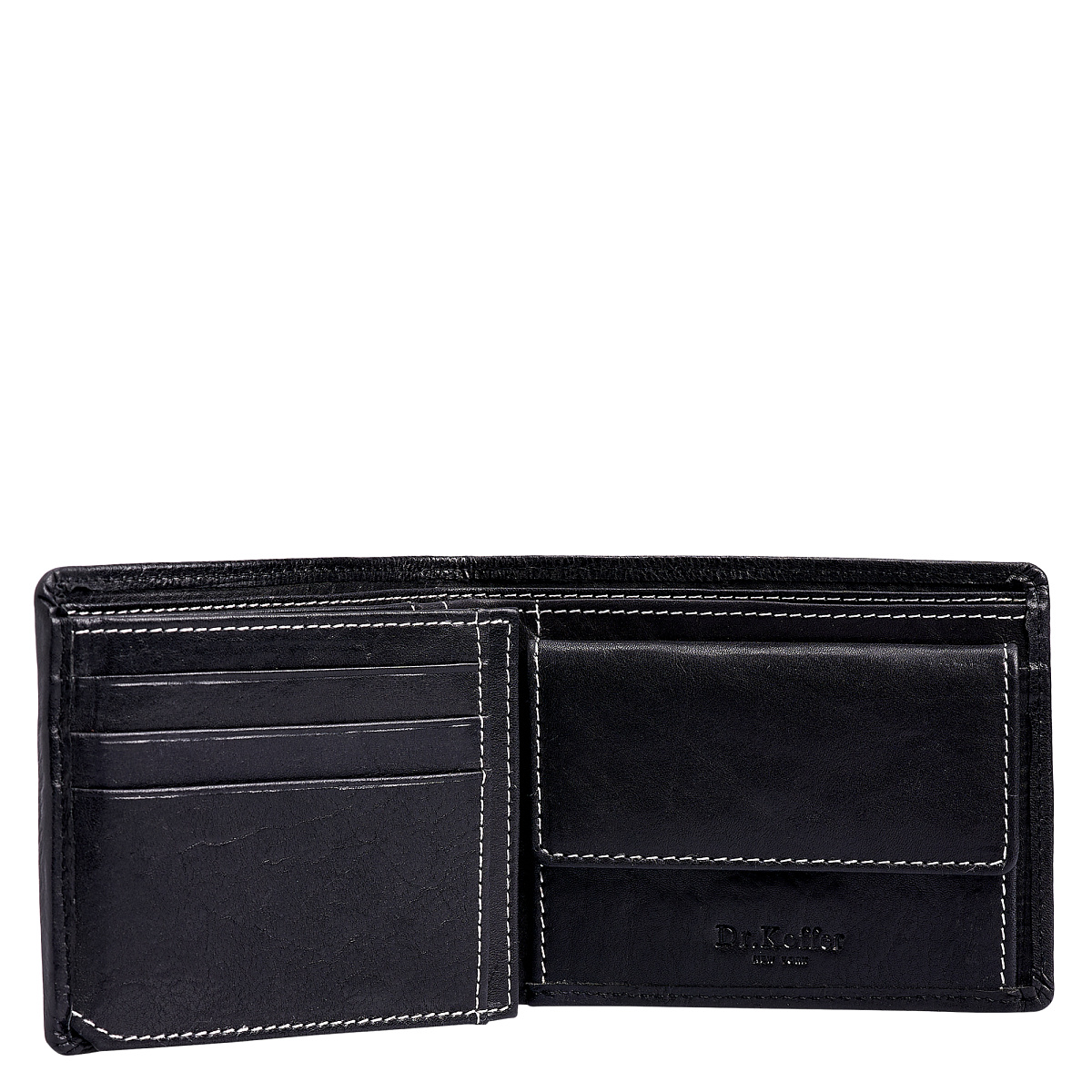 Портмоне Dr.Koffer из натуральной кожи черное