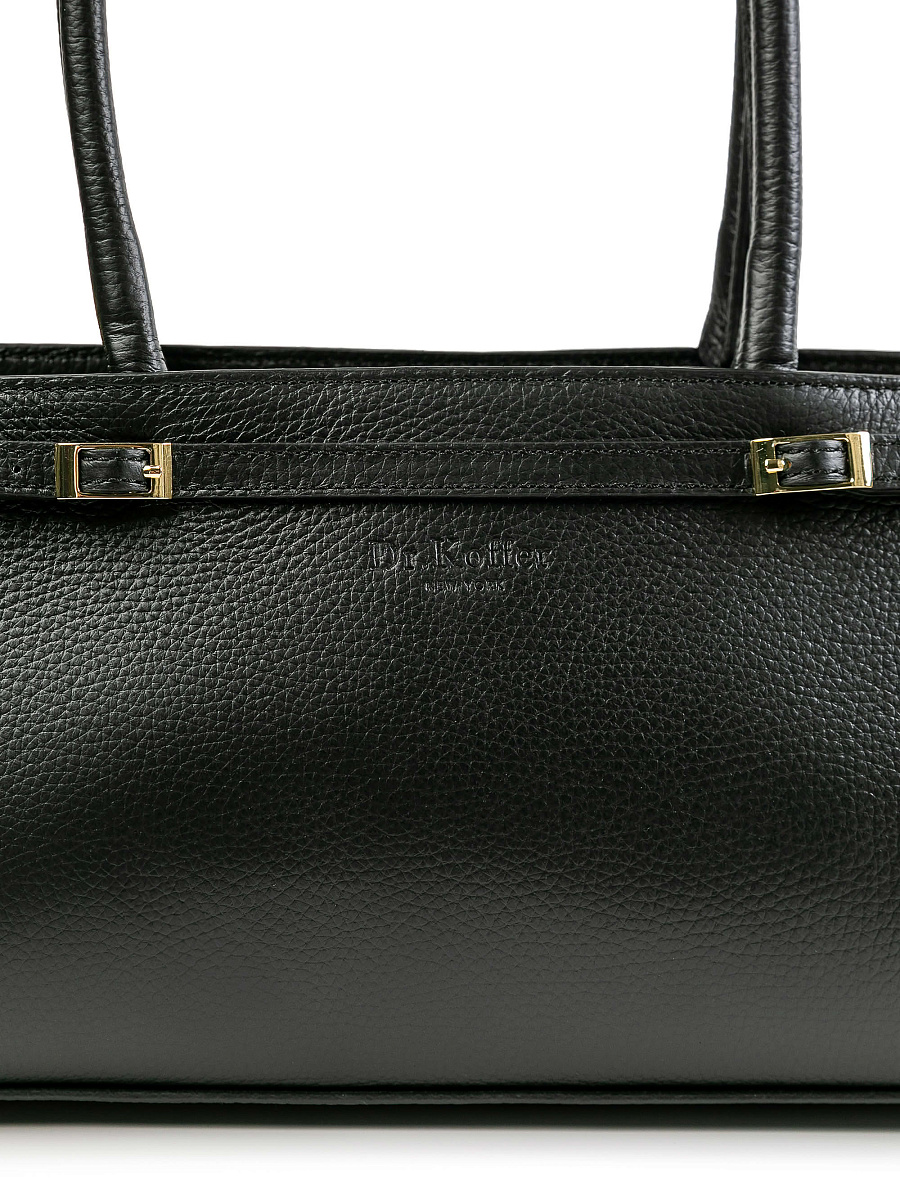 Женская сумка Dr.Koffer из натуральной кожи черная