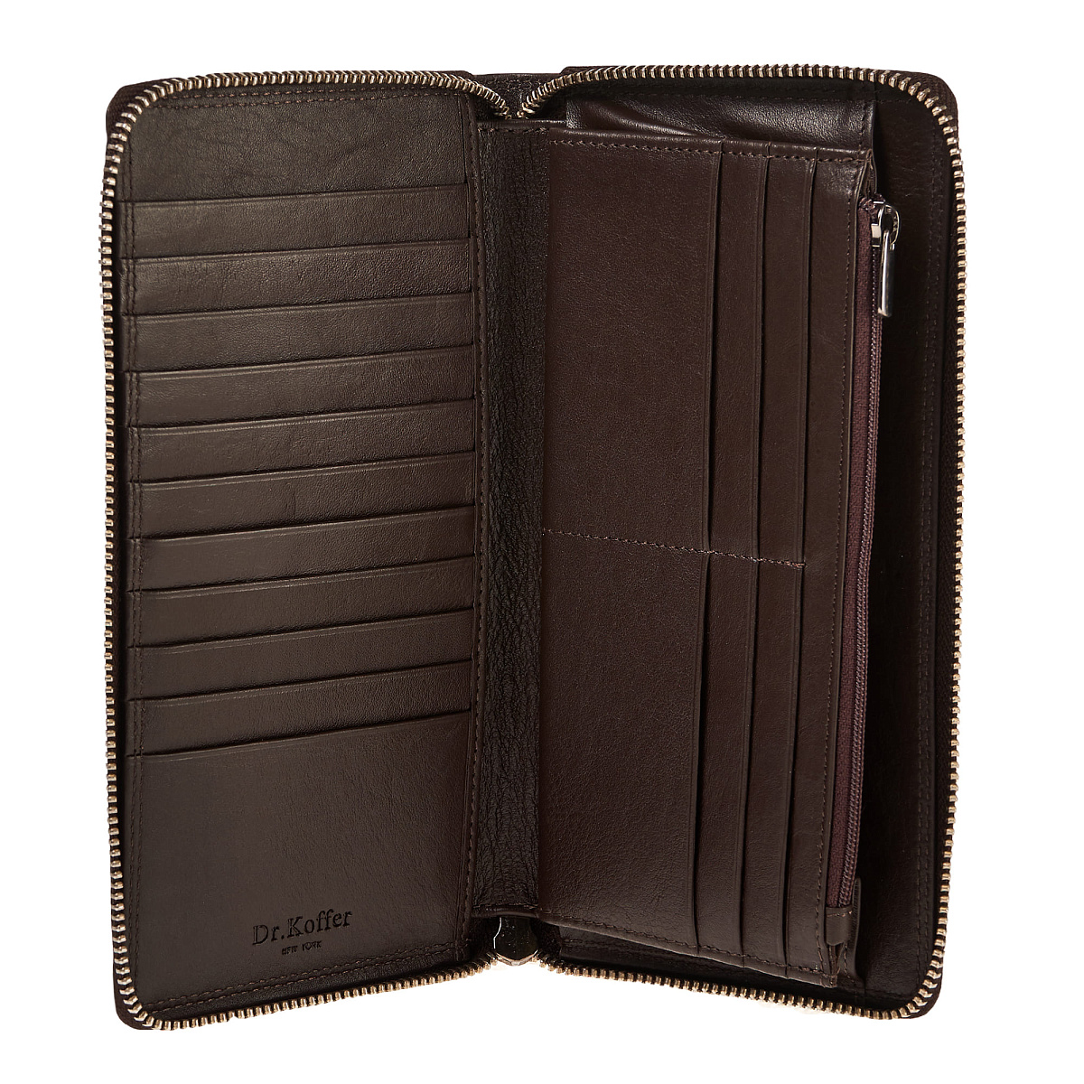 Портмоне Dr.Koffer из натуральной кожи коричневое