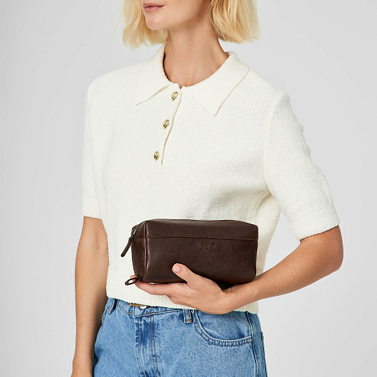 Несессер Dr.Koffer из натуральной кожи коричневый