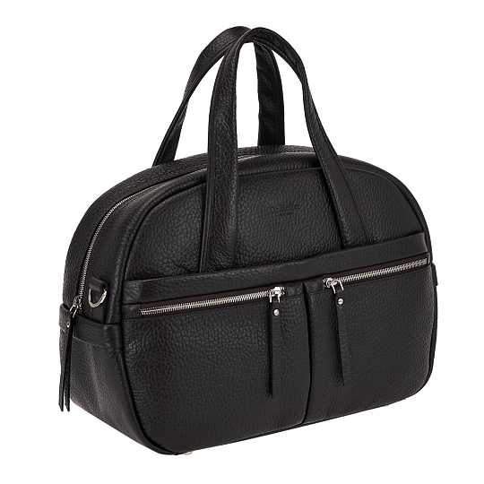 Коричневая дорожная сумка из натуральной кожи