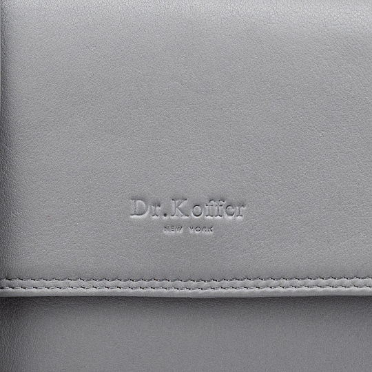 Женская сумка Dr.Koffer из натуральной кожи серая