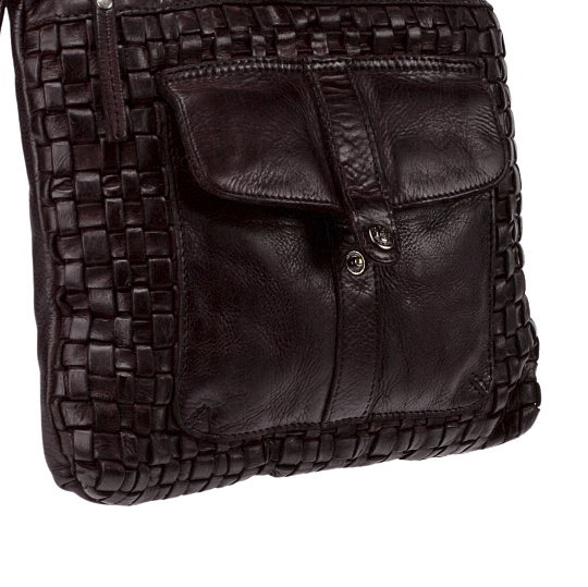 Сумка через плечо Dr.Koffer из натуральной кожи коричневая