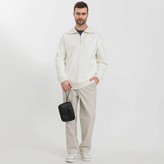 Сумка барсетка из натуральной кожи Dr. Koffer черная