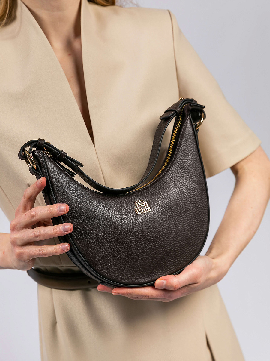 Женская сумка Dr. Koffer из натуральной кожи коричневая