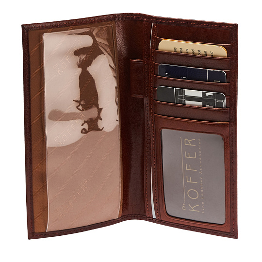 Портмоне Dr.Koffer из натуральной кожи светло-коричневое
