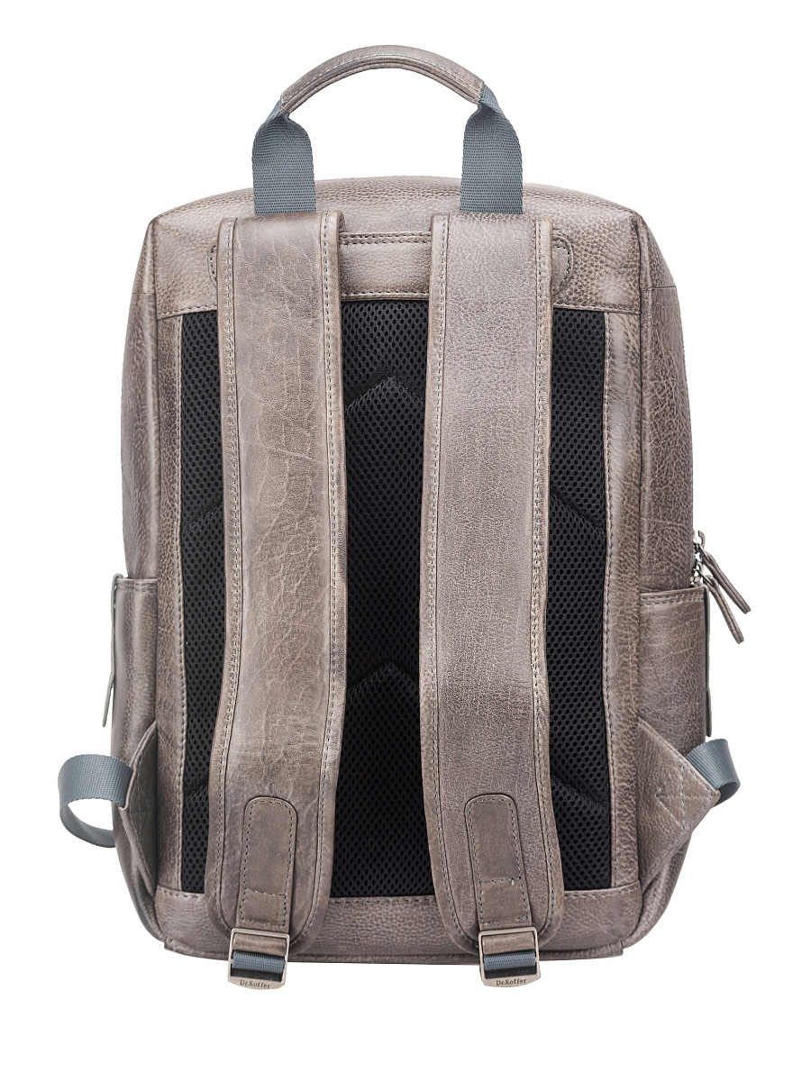 Рюкзак Dr. Koffer из натуральной кожи серый