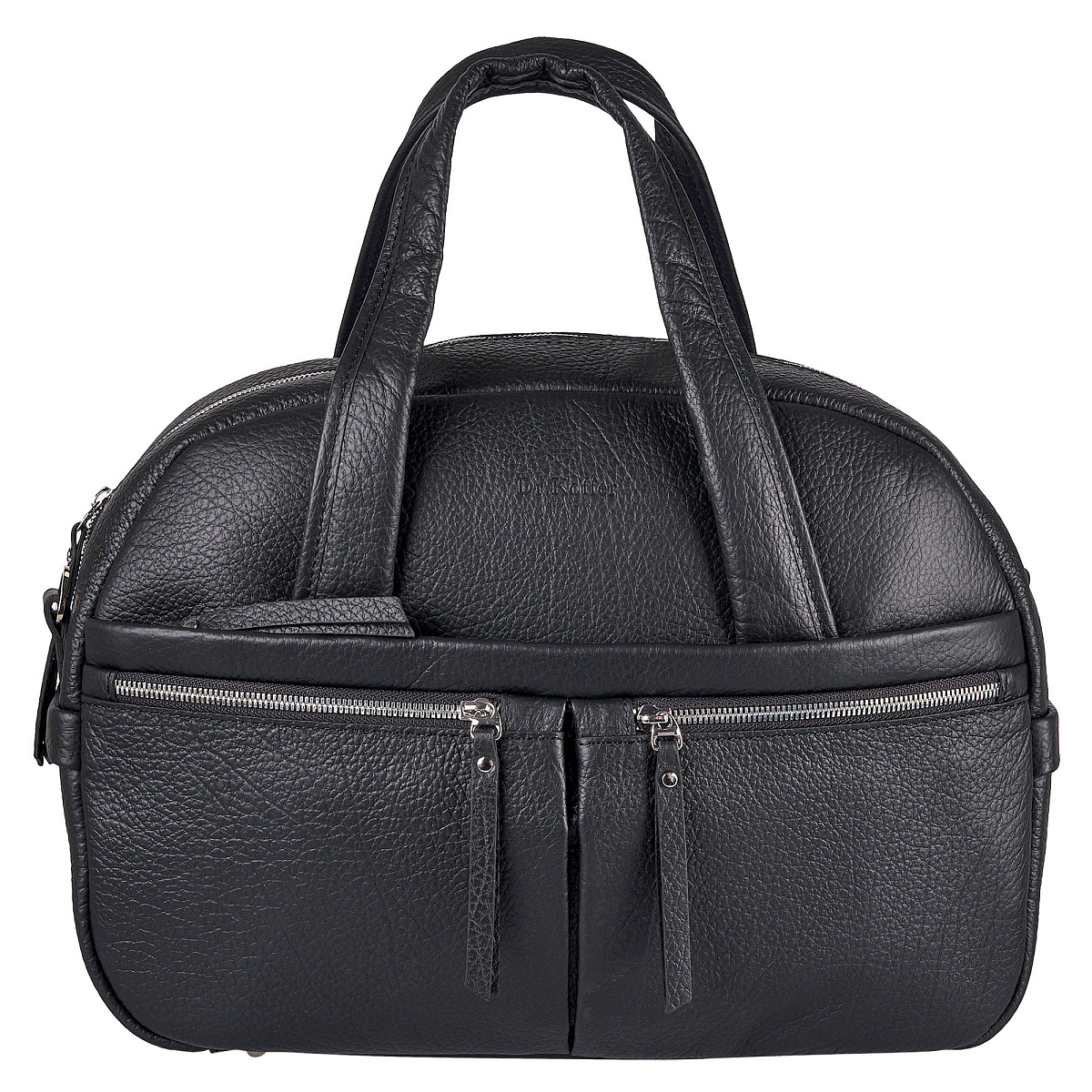 Сумка дорожная Dr.Koffer из натуральной кожи черная