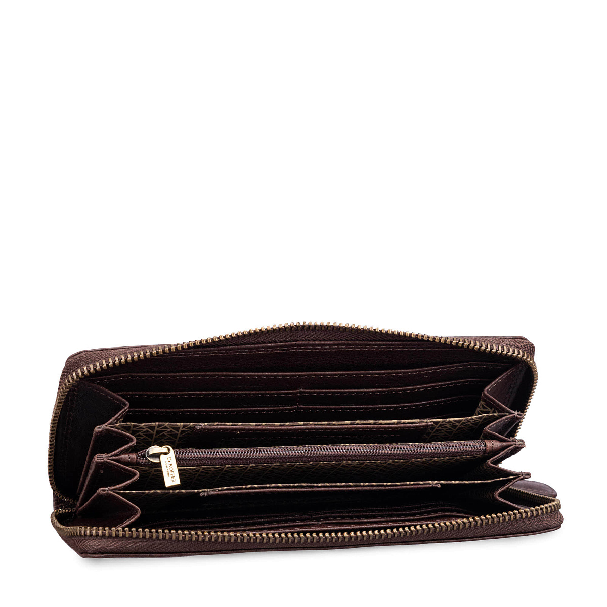 Портмоне Dr.Koffer из натуральной кожи коричневое