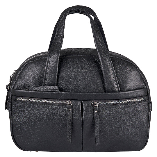 Сумка дорожная Dr.Koffer из натуральной кожи черная