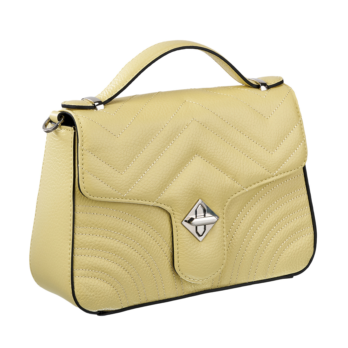 Женская сумка Dr. Koffer из натуральной кожи желтая