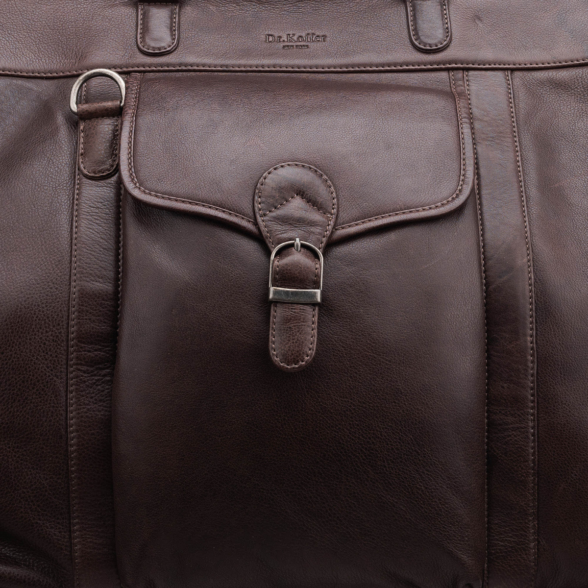 Сумка дорожная Dr.Koffer из натуральной кожи коричневая