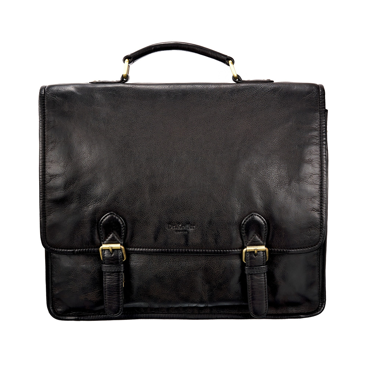 Портфель Dr.Koffer из натуральной кожи черный