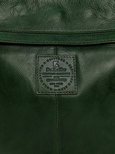 Сумка через плечо Dr.Koffer из натуральной кожи зеленая