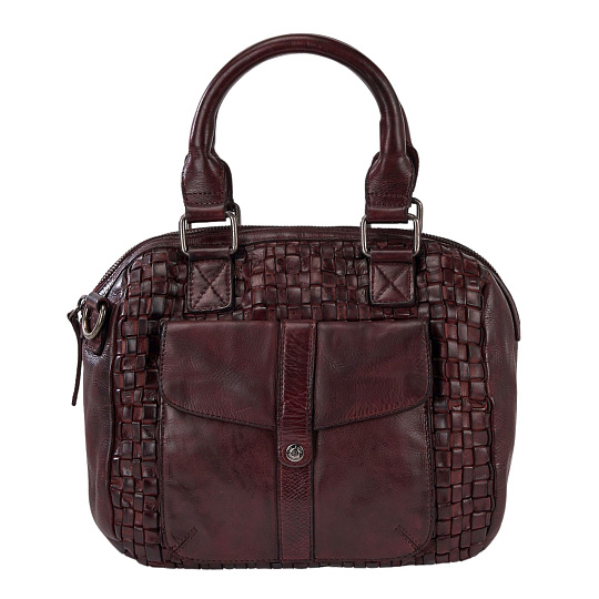 Сумка через плечо Dr.Koffer из натуральной кожи красная