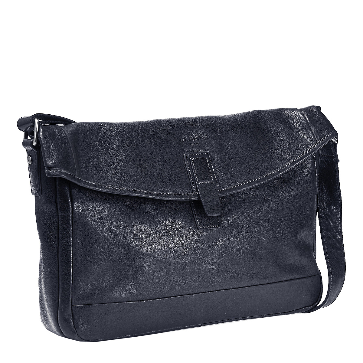 Сумка через плечо Dr.Koffer из натуральной кожи синяя