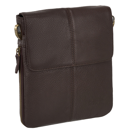 Сумка через плечо Dr.Koffer из натуральной кожи коричневая