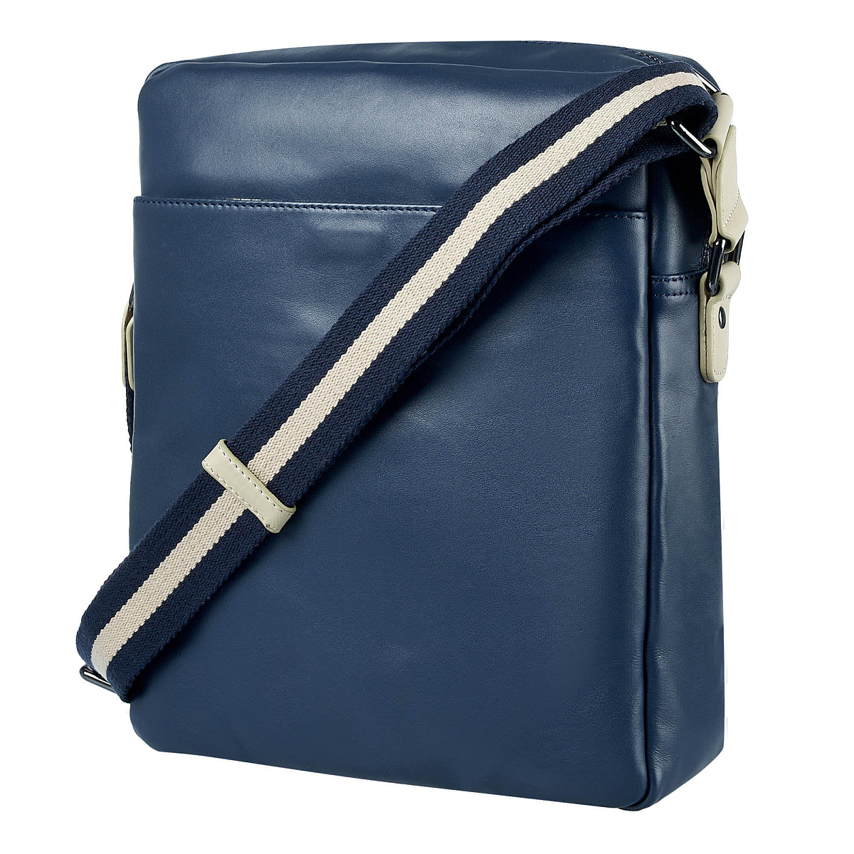 Сумка через плечо Dr.Koffer из натуральной кожи синяя