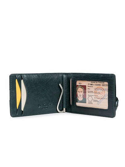 Зажим для денег Dr.Koffer из натуральной кожи синий