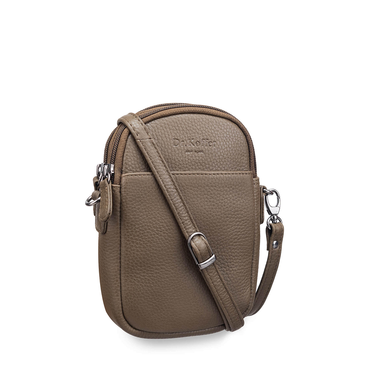 Сумка через плечо Dr.Koffer из натуральной кожи коричневая